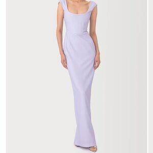 Sau lee Brooke Gown Lavender Maxi Dress Bridesmaid